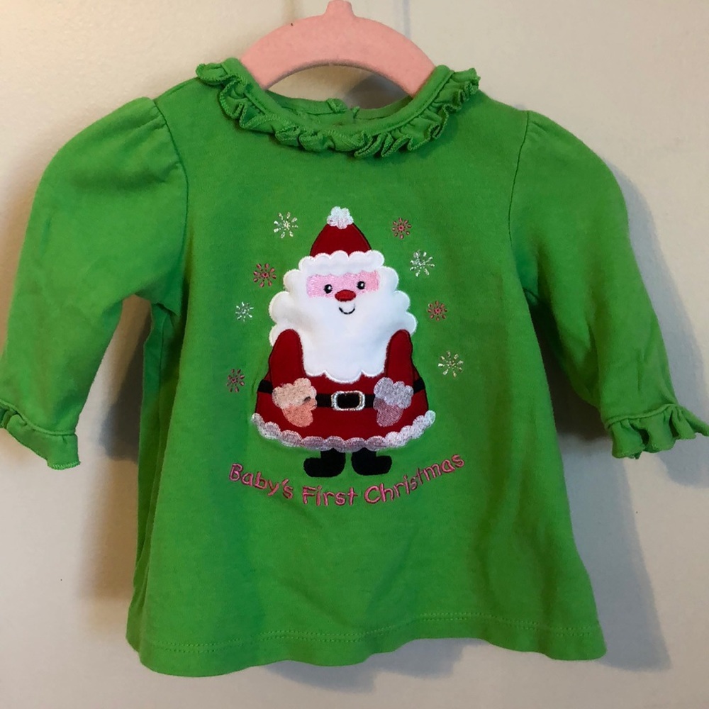 Baby girls first Christmas shirt